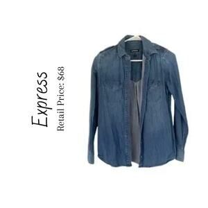 NWOT Express Chambray Button Down
